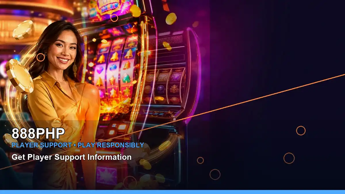 A welcoming casino host presents 888PHP entertainment options and cashback information for adult Philippine players