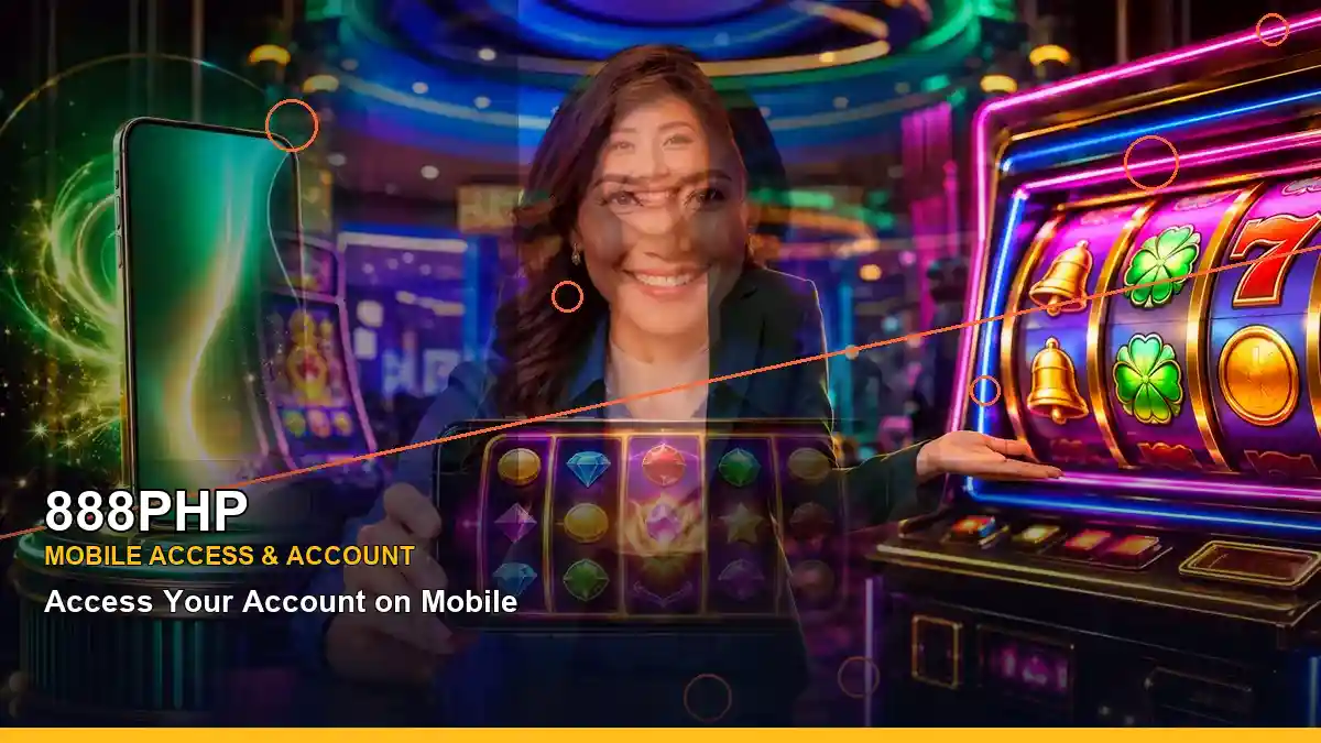 888PHP mobile casino bonus games with vibrant reels in a close-up layout for Philippine players